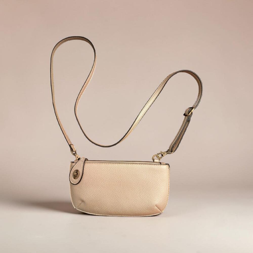 JOY SUSAN Mini Crossbody Bag in Metallic Pearl